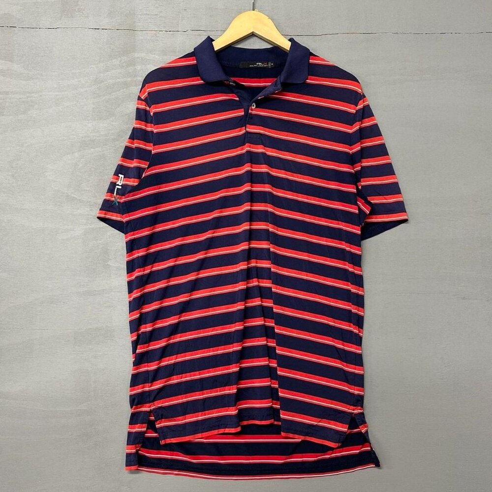 Polo Ralph Lauren Performance RLX Striped Collared Dri Fit Shirt Medium